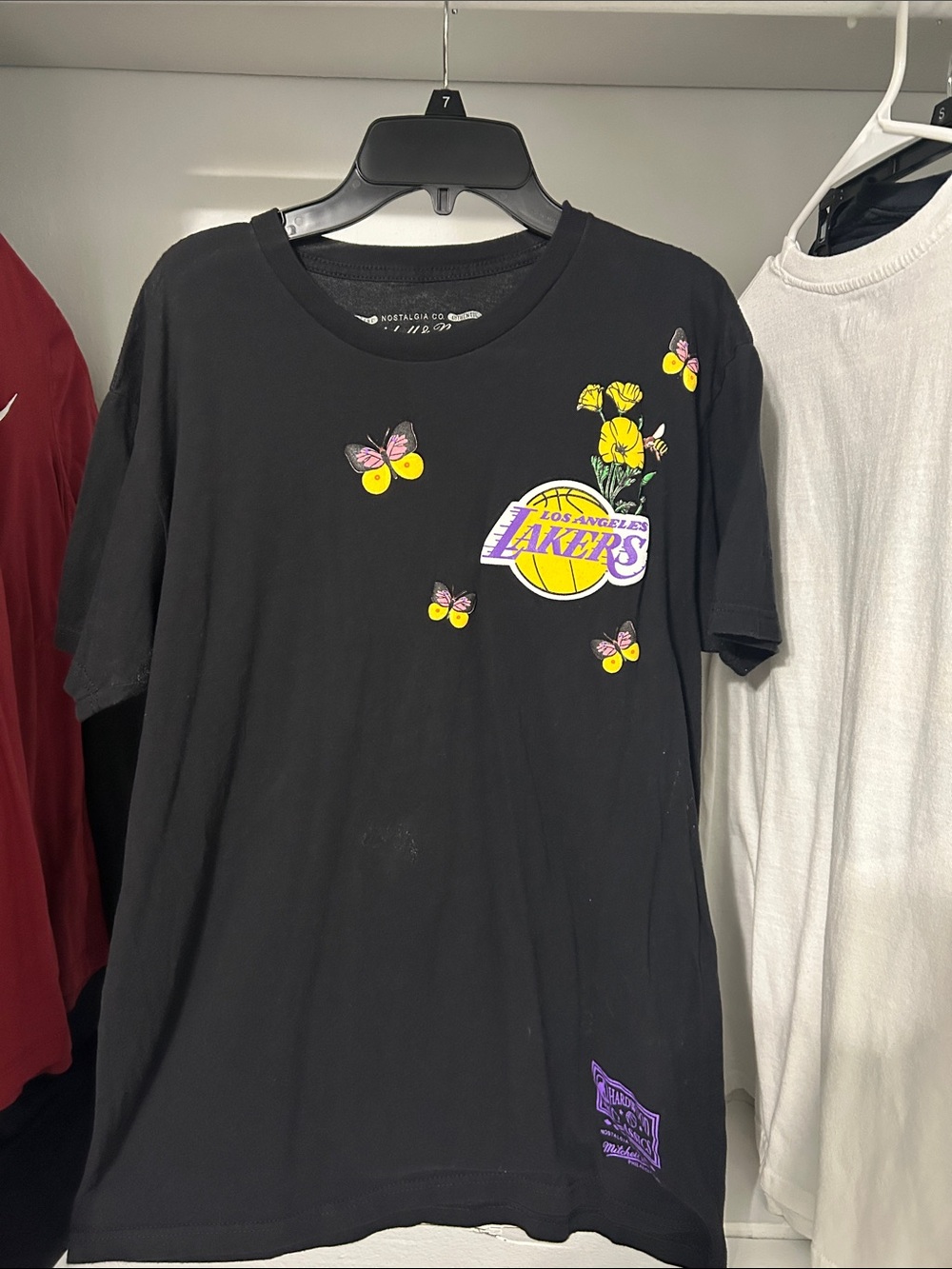PacSun Black Kids Lakers Graphic Tee with Yellow & Purple Accents